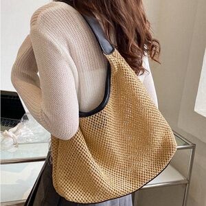 Braid Hollow Out Tote Bag